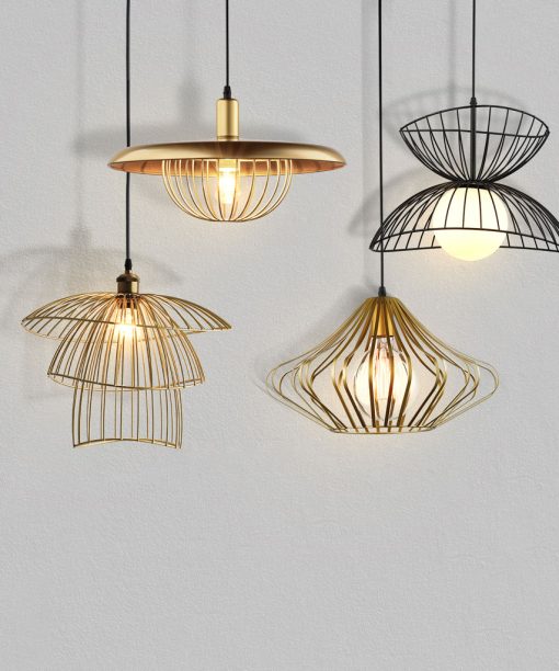 Đèn thả hợp kim kiểu khung sắt nghệ thuật 87612
